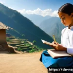 네팔의 독특한 교육 시스템 - **Image Prompt: Harmonious Coexistence of Learning in a Nepalese Village**
    A vibrant, sunlit sce...