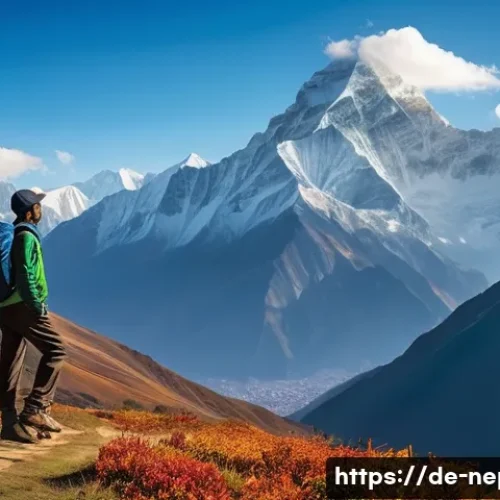네팔의 기후와 계절별 여행 팁 - **Prompt:** A breathtaking panoramic view of the majestic Himalayas in Nepal during the crisp autumn...